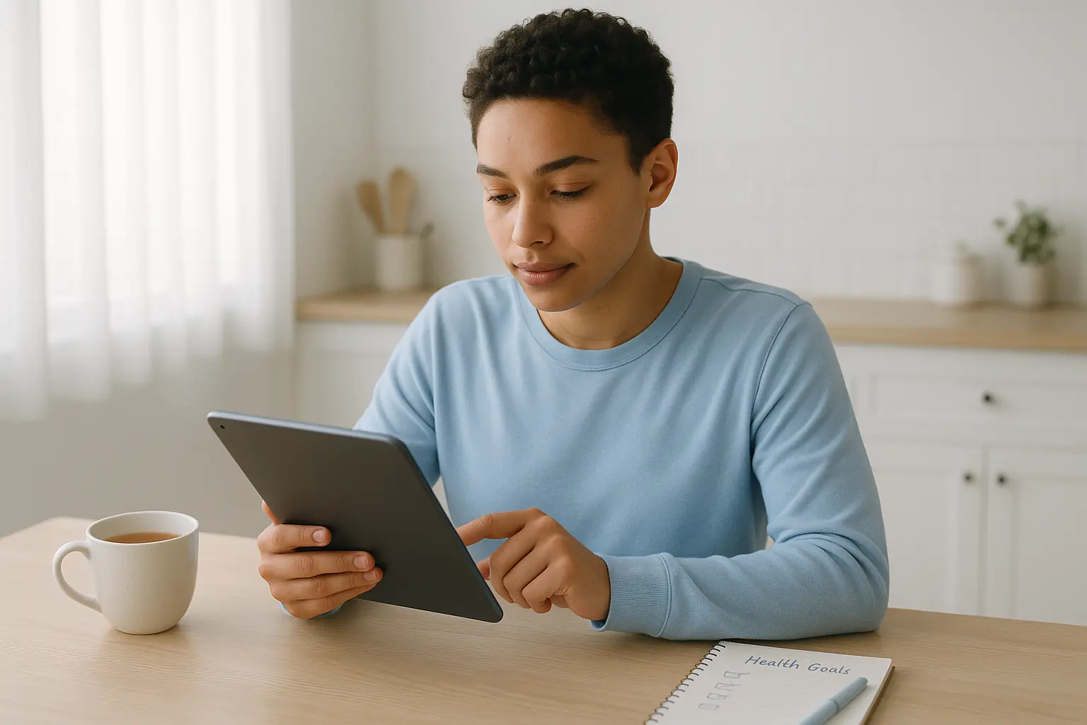 Patient managing their health journey online